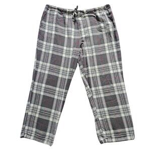 Men's Grey Plaid Pajama Pants, XXL, Drawstring, Old Navy